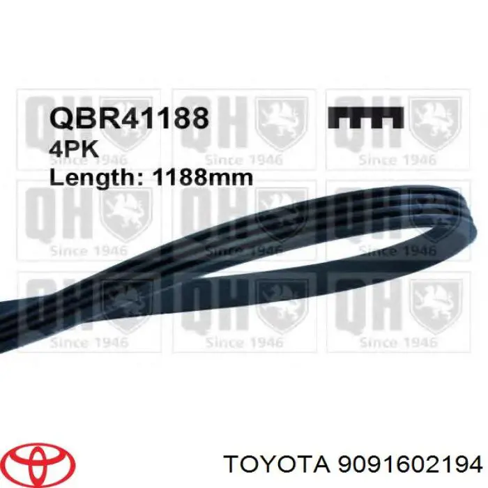 9091602194 Toyota correa trapezoidal