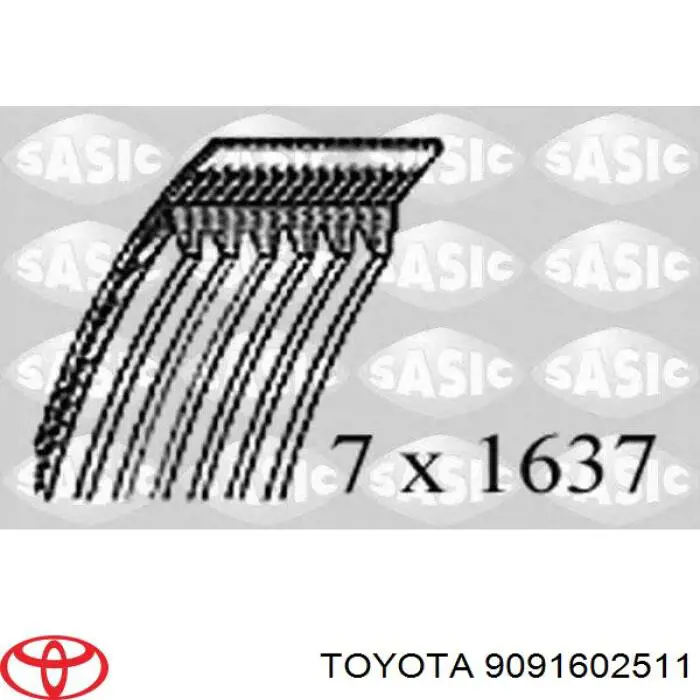 9091602511 Toyota correa trapezoidal