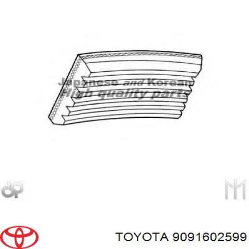 9091602599 Toyota correa trapezoidal