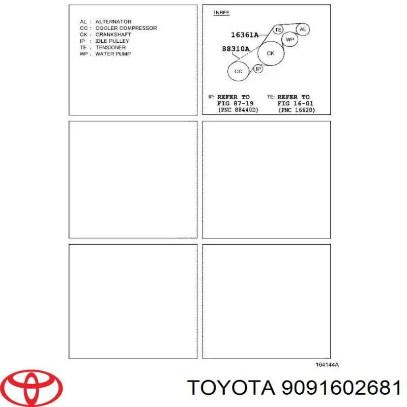 9091602681 Toyota Correa poly v