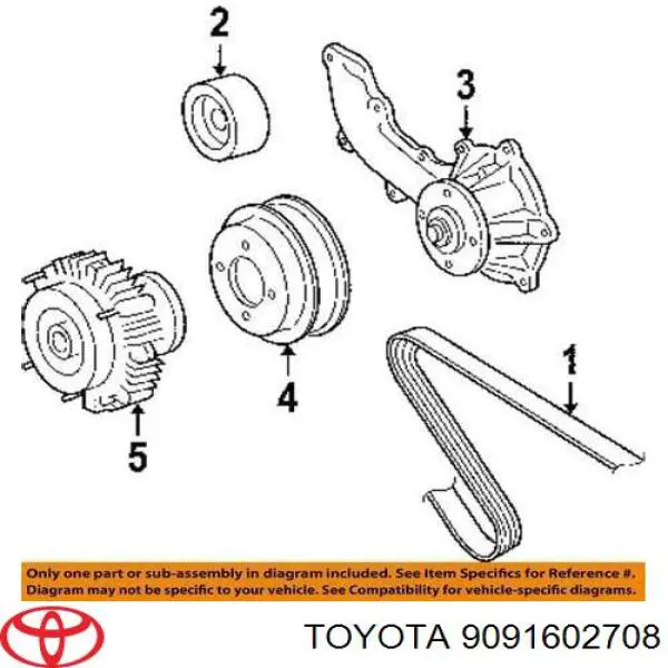 9091602708 Toyota correa trapezoidal