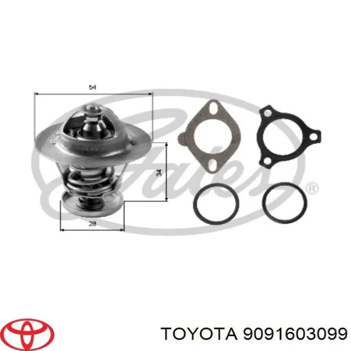 Termostato refrigerante Toyota 9091603099
