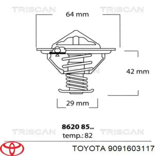 Comprar 9091603117 Toyota Termostato