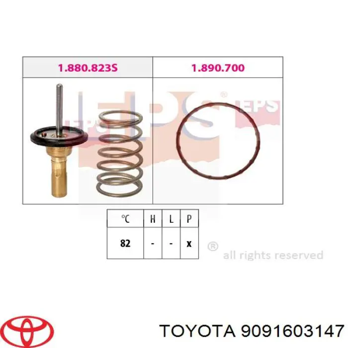 9091603147 Toyota termostato