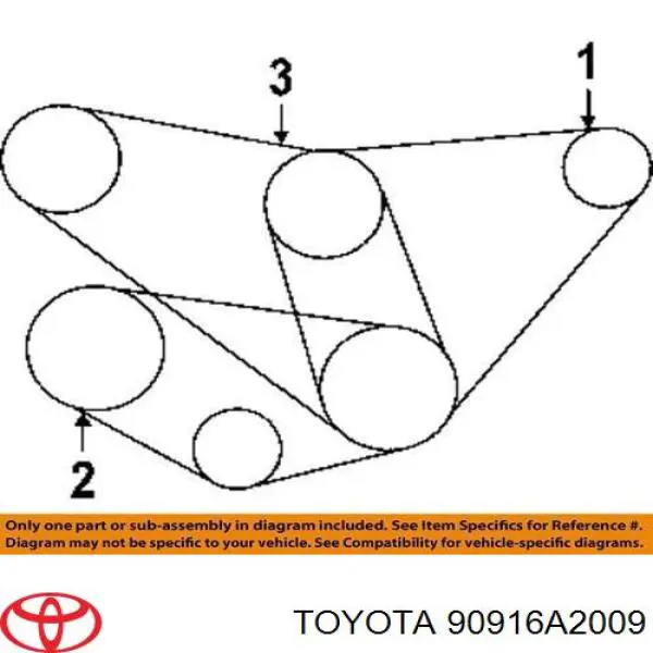 Correa trapezoidal para Toyota Camry (V30)