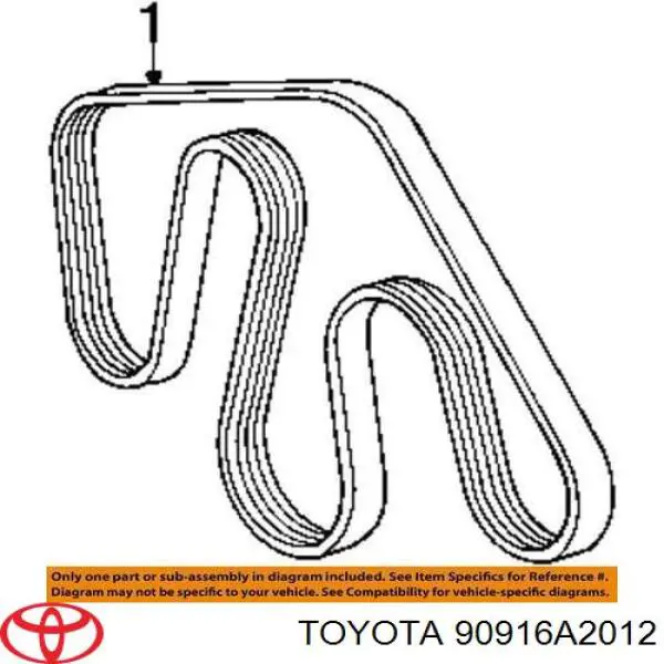 90916A2012 Toyota correa trapezoidal