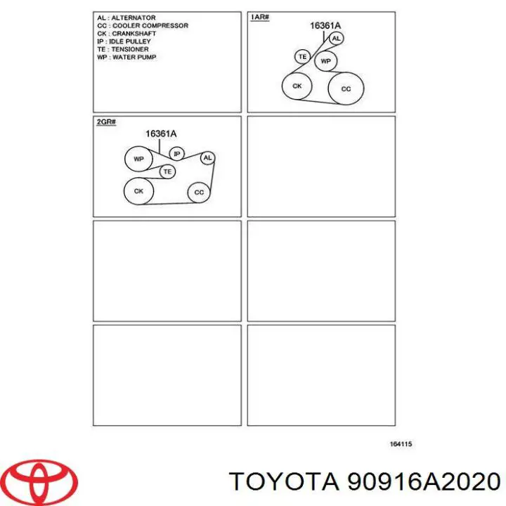 90916A2020 Toyota Correa poly v
