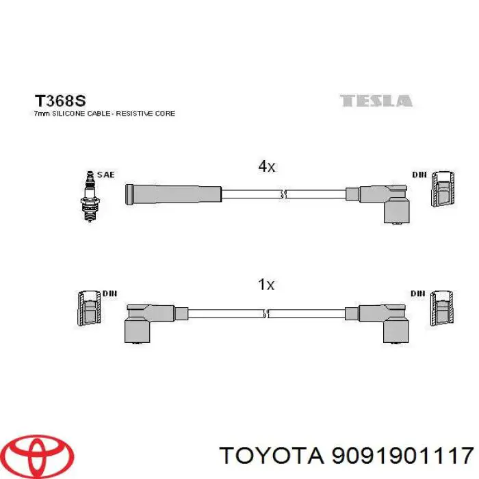 9091901117 Toyota bujía de encendido