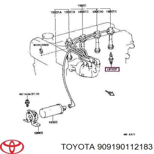 909190112183 Toyota bujía