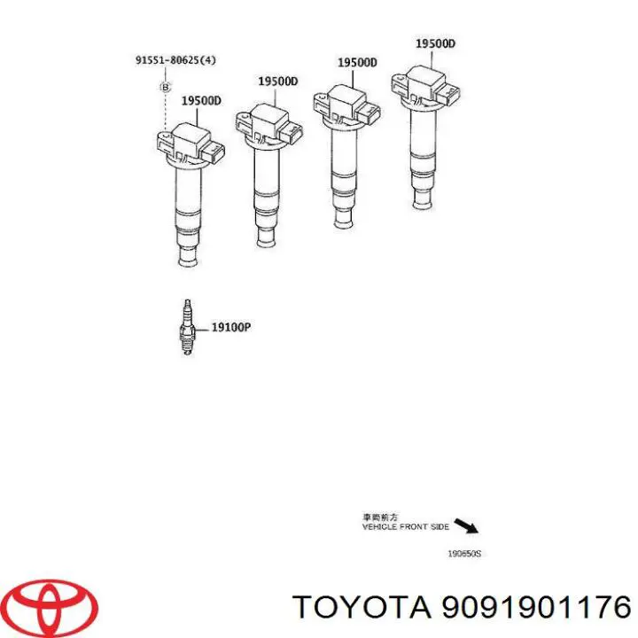 9091901176 Toyota bujía