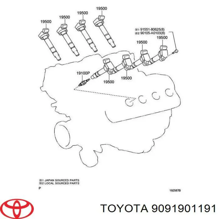 Comprar 9091901191 Toyota Bujía de encendido