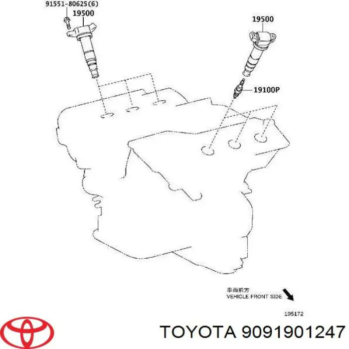 9091901247 Toyota bujía