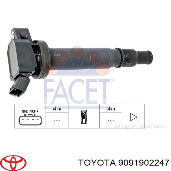 Bobina de chispa Toyota 9091902247 precio, desde 42,11 EUR