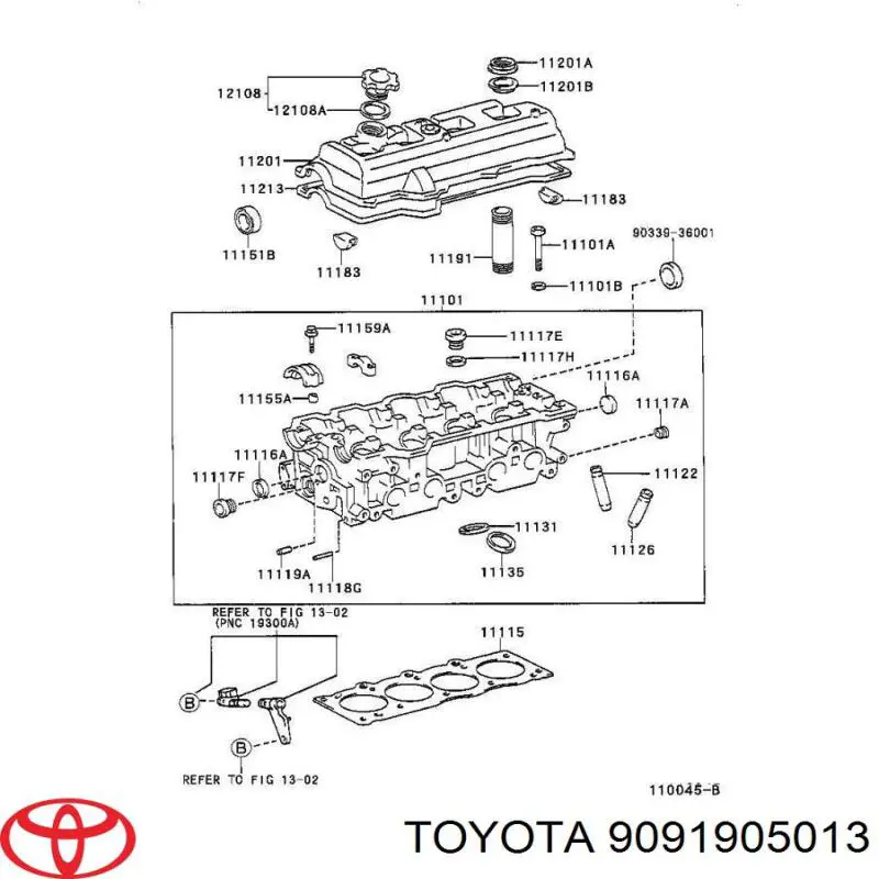 9091905013 Toyota sensor de arbol de levas