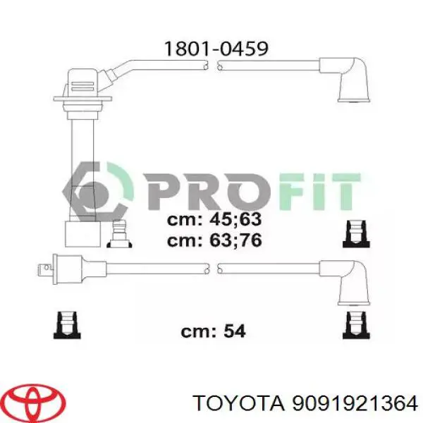 9091921364 Toyota cables de bujías