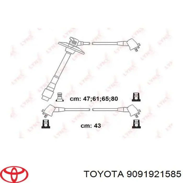 9091921585 Toyota juego de cables de encendido