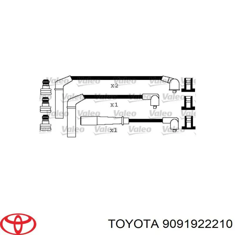 9091922210 Toyota cables de bujías