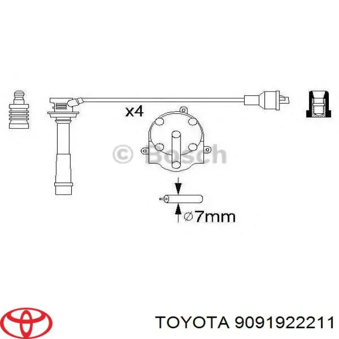 Juego de cables de bujias Toyota 9091922211 precio, desde 42,23 EUR