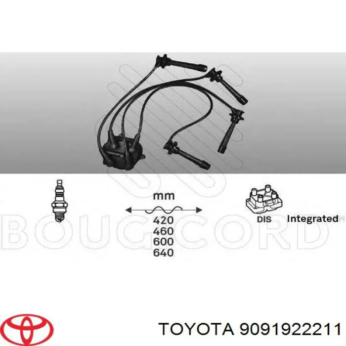 Comprar 9091922211 Toyota Cable de bujía