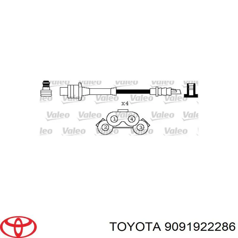 9091922286 Toyota cables de bujías