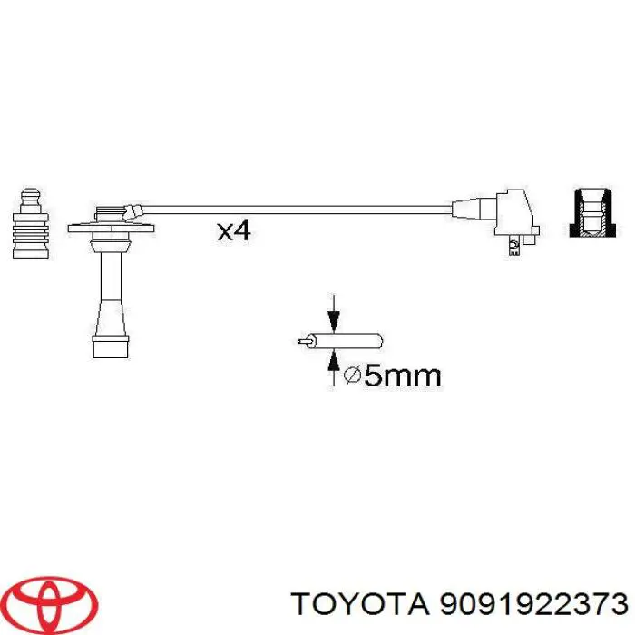 Cables de bujías 9091922373 Toyota