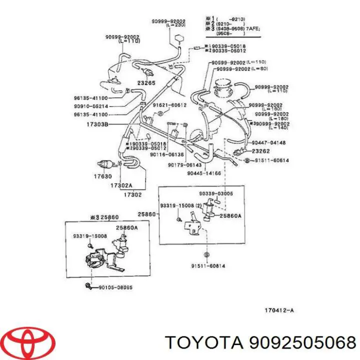 Comprar 9092505068 Toyota Sensor de temperatura de vacío