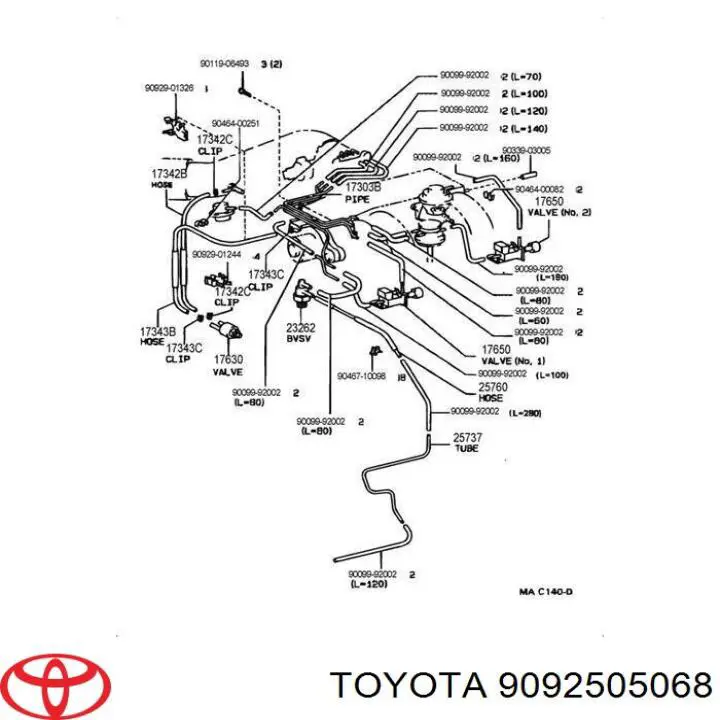Sensor de temperatura de vacío Toyota 9092505068 precio, desde 62,42 EUR