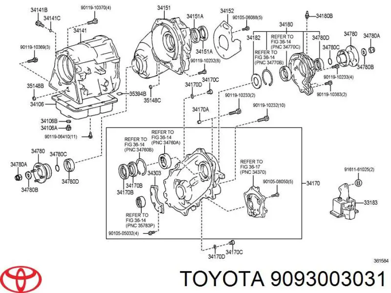 Respiradero de la carcasa del eje trasero para Toyota FORTUNER (N15, N16)