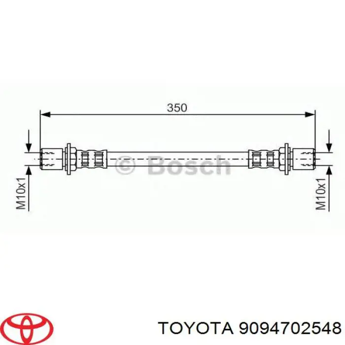 9094702548 Toyota latiguillo de freno trasero