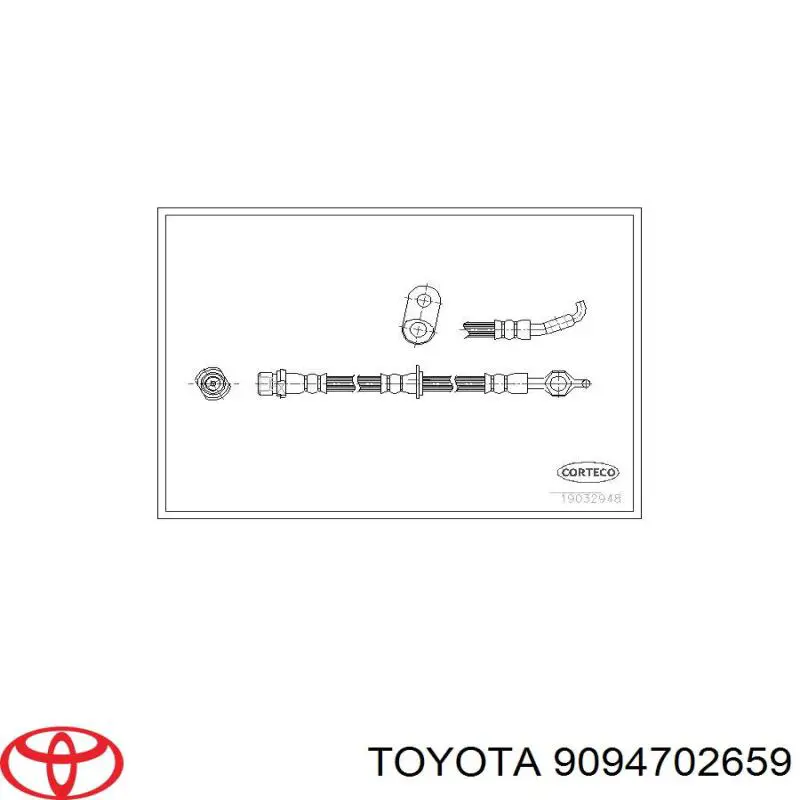 9094702659 Toyota tubo flexible de frenos delantero derecho