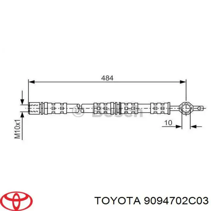 Latiguillo de freno delantero para Toyota Hiace (H1, H2)
