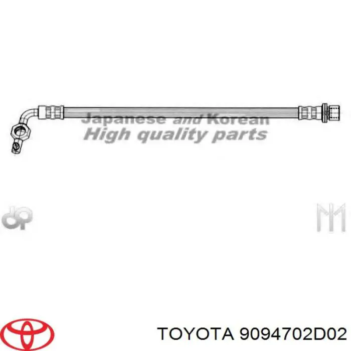 9094702D02 Toyota tubo flexible de frenos trasero derecho