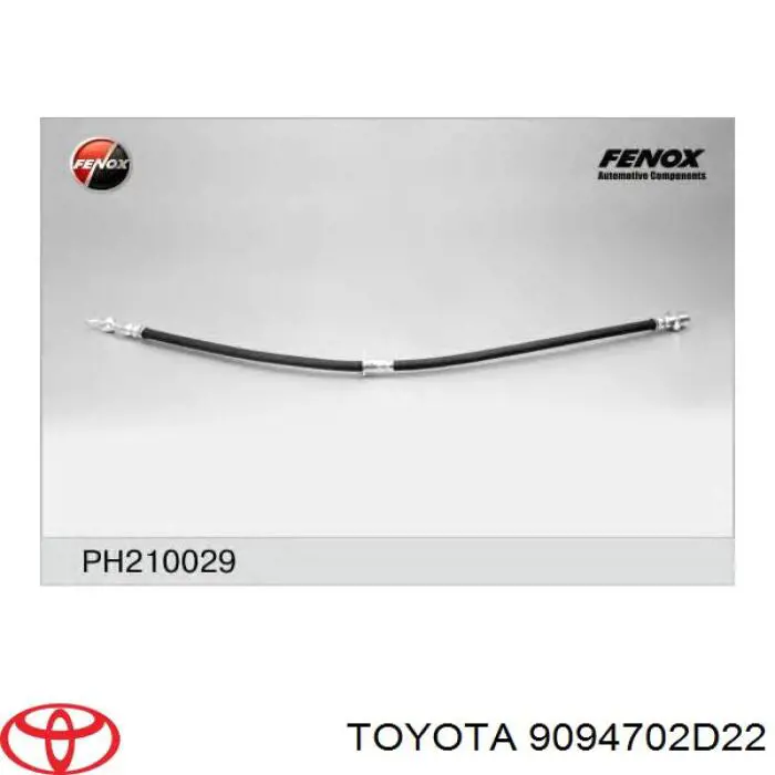 Manguera de freno trasera derecha Toyota 9094702D22 precio, desde 26,74 EUR