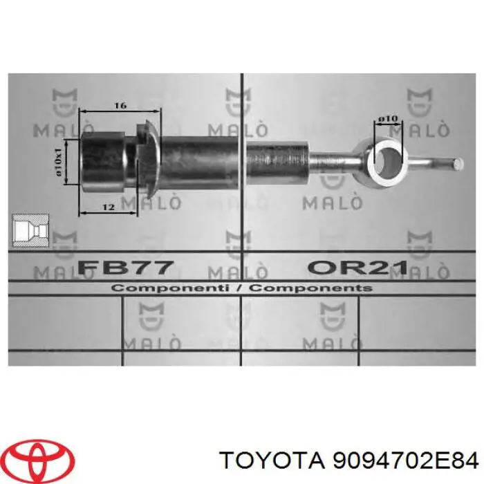 Latiguillos de freno delantero Toyota 9094702E84 precio, desde 11,39 EUR