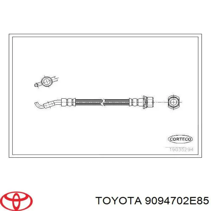 9094702E85 Toyota Manguera de freno trasera