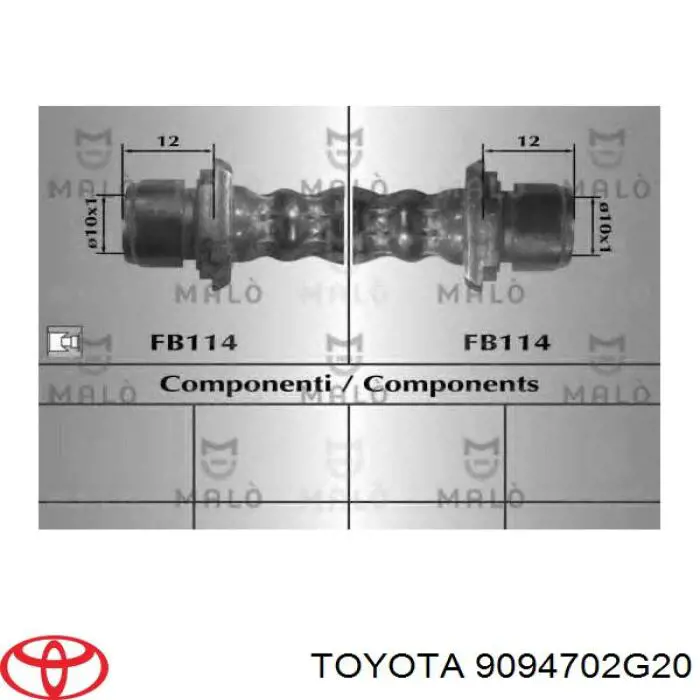 9094702G20 Toyota latiguillo de freno delantero