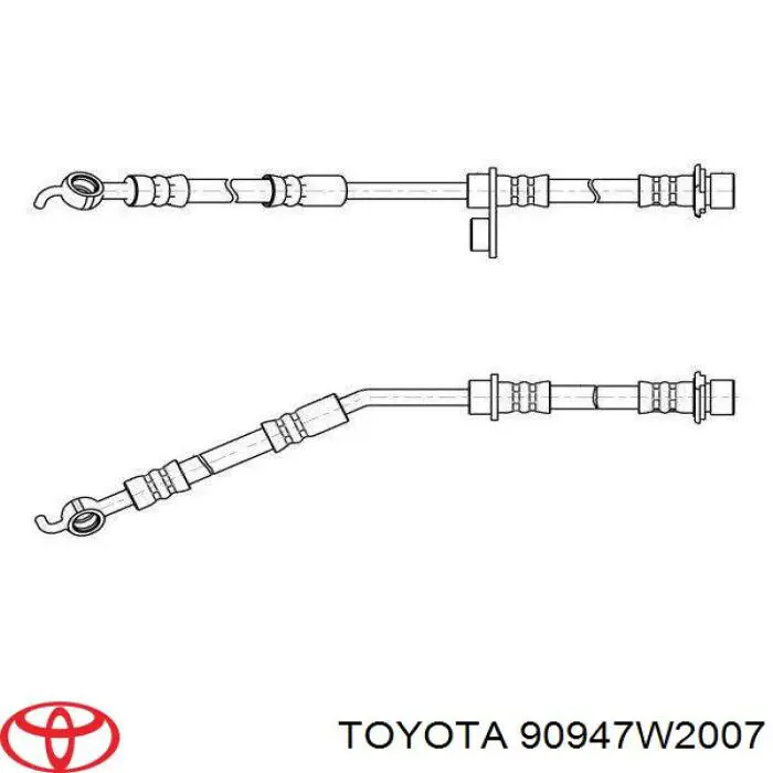 Tubo flexible de frenos delantero derecho para Toyota Yaris (SP90)