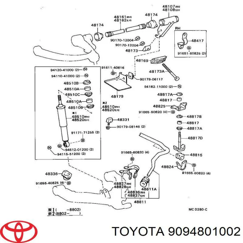 Casquillo de bieleta estabilizadora delantera Toyota 9094801002 precio, desde 1,60 EUR