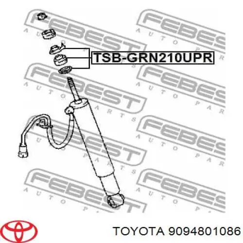 9094801086 Toyota silentblock en barra de amortiguador trasera
