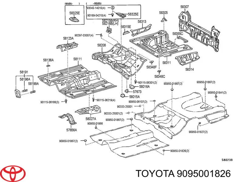 9095001826 Toyota