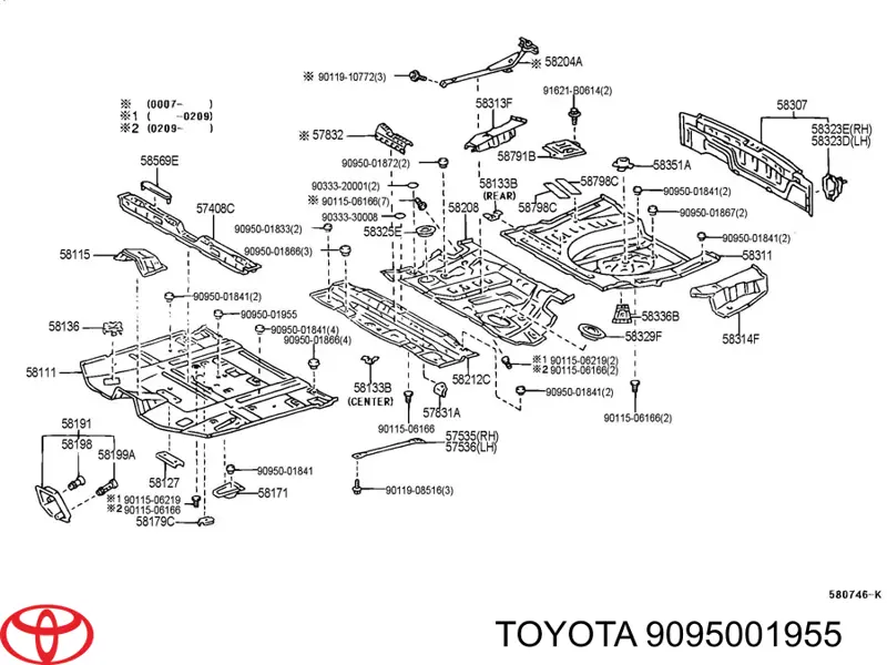 9095001955 Toyota