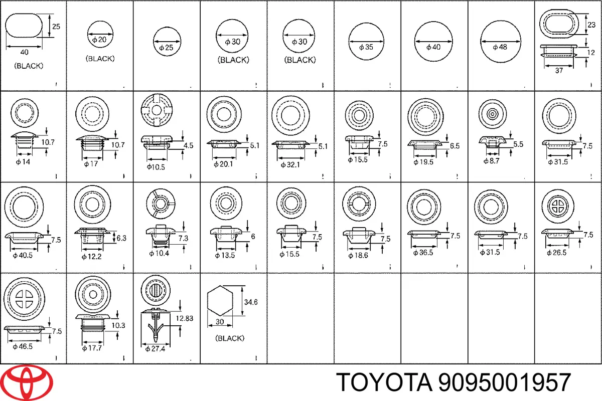 9095001957 Toyota