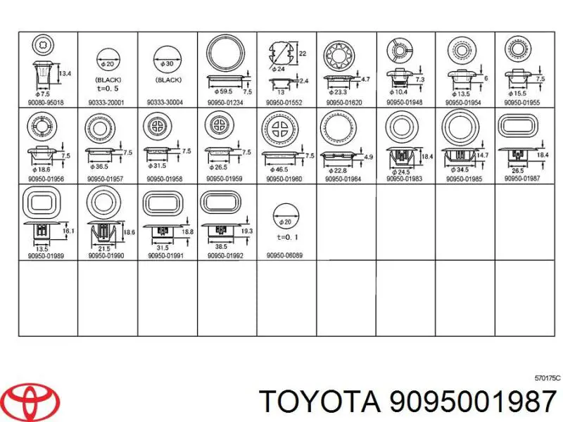 9095001987 Toyota