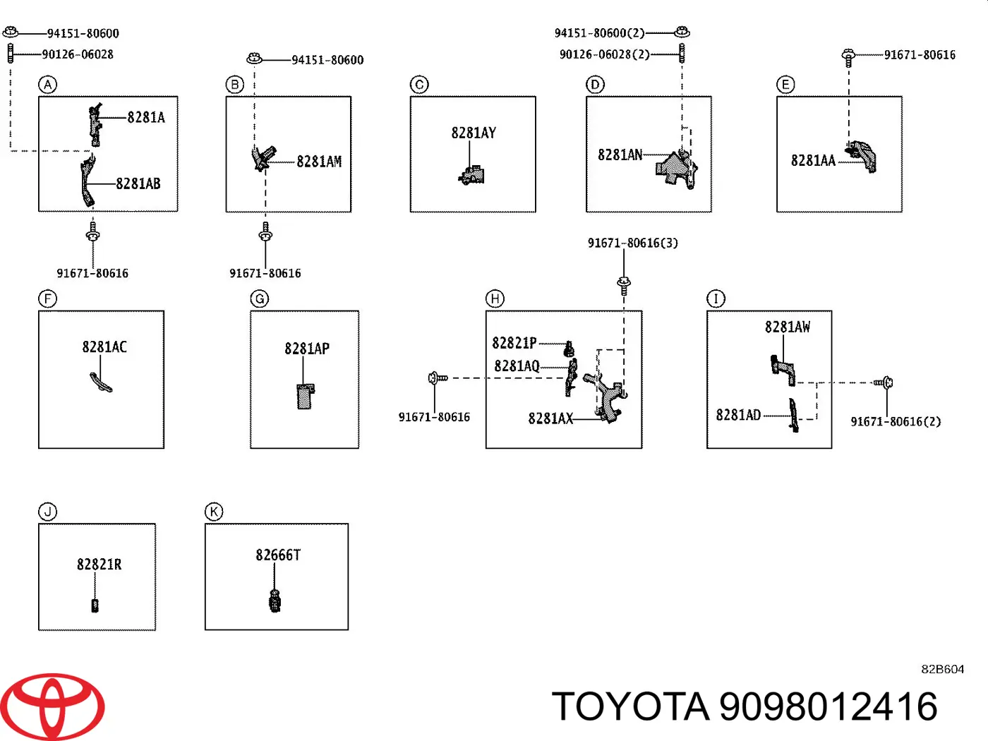 9098012416 Toyota sensor, temperaura exterior