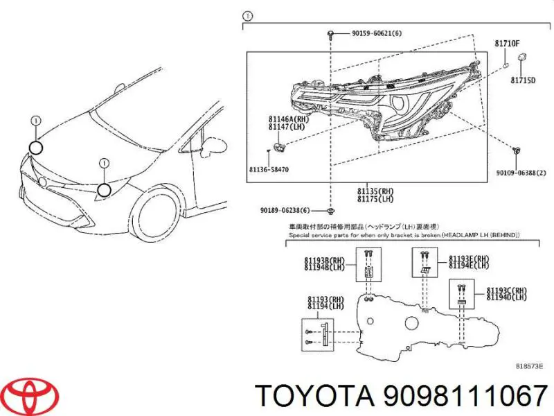 9098111067 Toyota