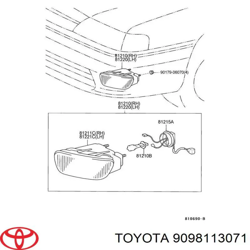 Bombilla antiniebla Toyota 9098113071 precio, desde 24,94 EUR