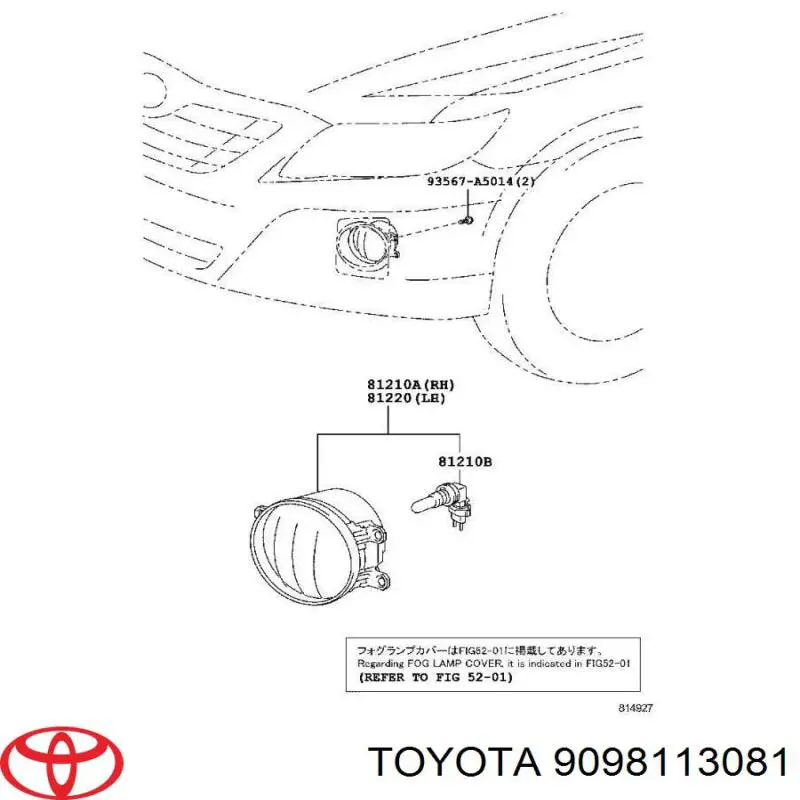 9098113081 Toyota bombilla