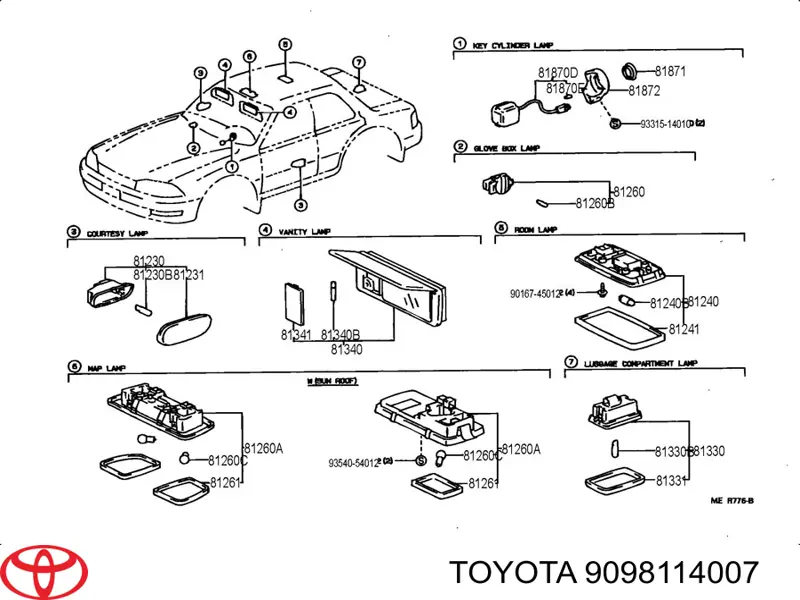 9098114007 Toyota