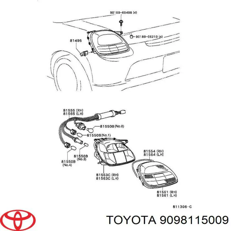 Bombilla de faro Toyota 9098115009 precio, desde 3,11 EUR