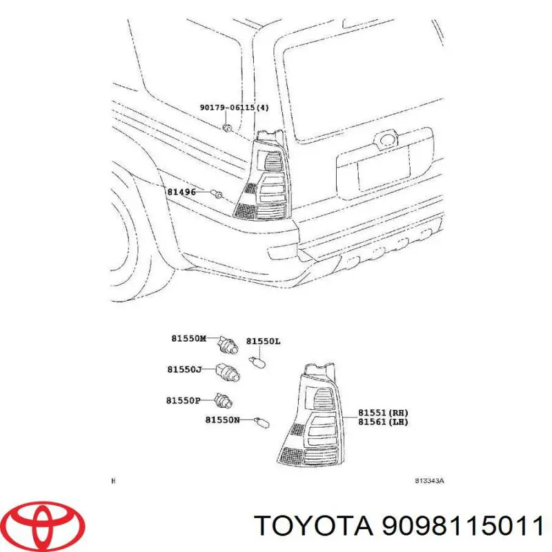 9098115011 Toyota bombilla